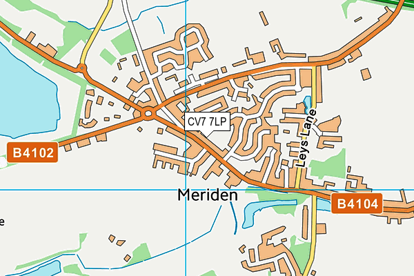 CV7 7LP map - OS VectorMap District (Ordnance Survey)