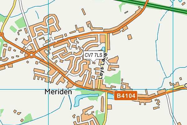 CV7 7LS map - OS VectorMap District (Ordnance Survey)