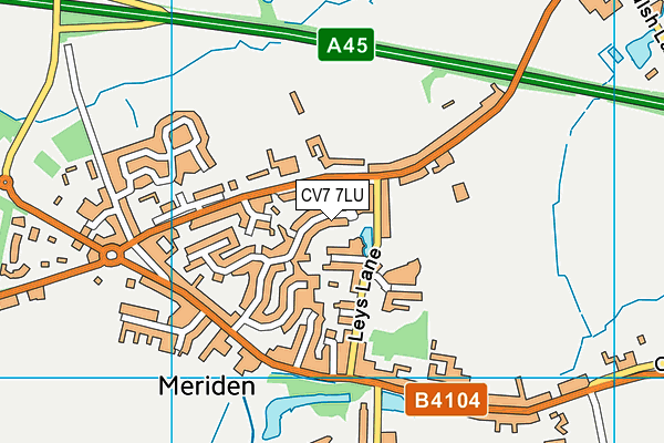 CV7 7LU map - OS VectorMap District (Ordnance Survey)