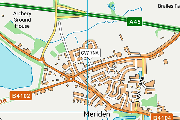 CV7 7NA map - OS VectorMap District (Ordnance Survey)