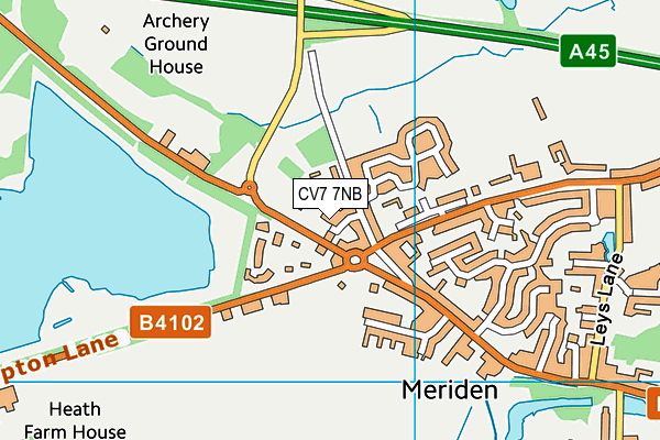 CV7 7NB map - OS VectorMap District (Ordnance Survey)