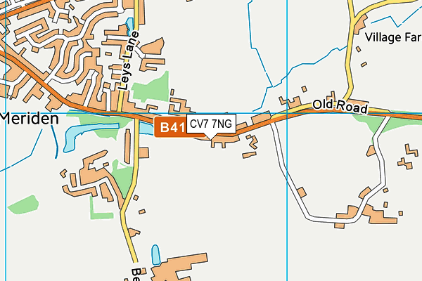 CV7 7NG map - OS VectorMap District (Ordnance Survey)