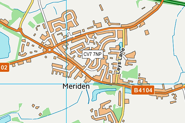 CV7 7NP map - OS VectorMap District (Ordnance Survey)