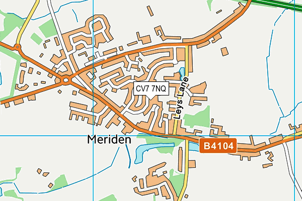 CV7 7NQ map - OS VectorMap District (Ordnance Survey)