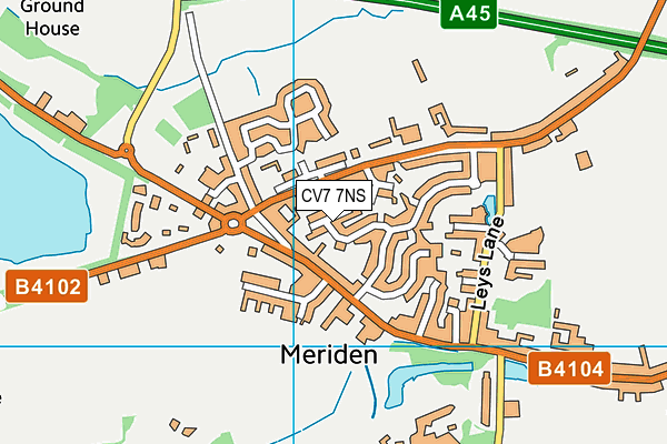 CV7 7NS map - OS VectorMap District (Ordnance Survey)