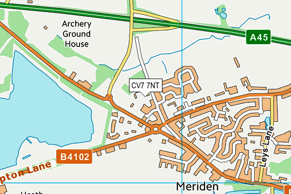 CV7 7NT map - OS VectorMap District (Ordnance Survey)