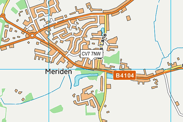 CV7 7NW map - OS VectorMap District (Ordnance Survey)