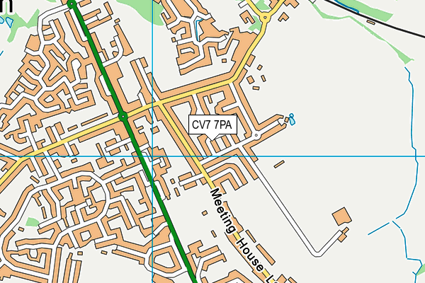 CV7 7PA map - OS VectorMap District (Ordnance Survey)