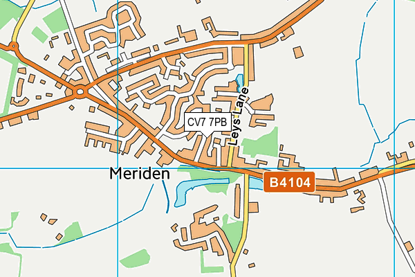 CV7 7PB map - OS VectorMap District (Ordnance Survey)