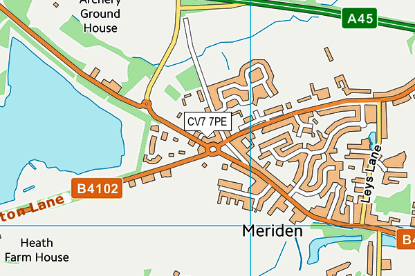 CV7 7PE map - OS VectorMap District (Ordnance Survey)