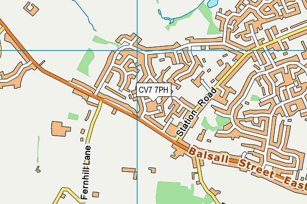 CV7 7PH map - OS VectorMap District (Ordnance Survey)