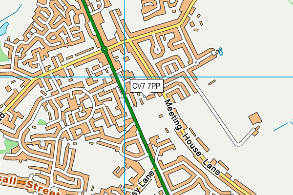 CV7 7PP map - OS VectorMap District (Ordnance Survey)