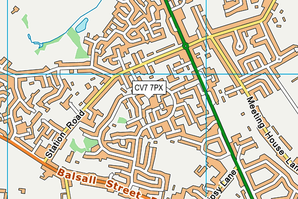 CV7 7PX map - OS VectorMap District (Ordnance Survey)