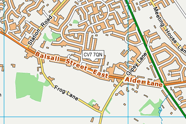 CV7 7QN map - OS VectorMap District (Ordnance Survey)