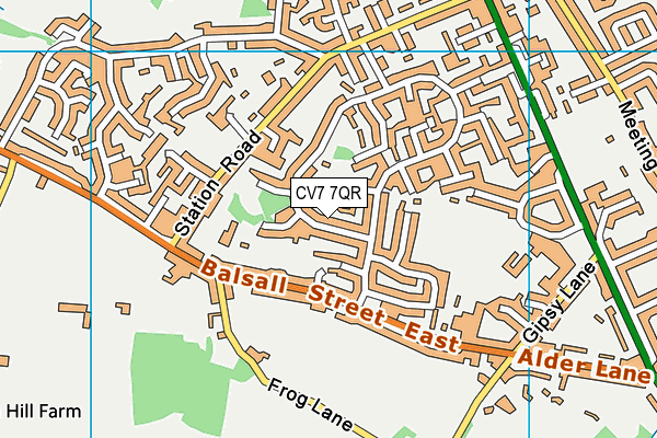 CV7 7QR map - OS VectorMap District (Ordnance Survey)