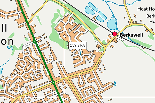 CV7 7RA map - OS VectorMap District (Ordnance Survey)