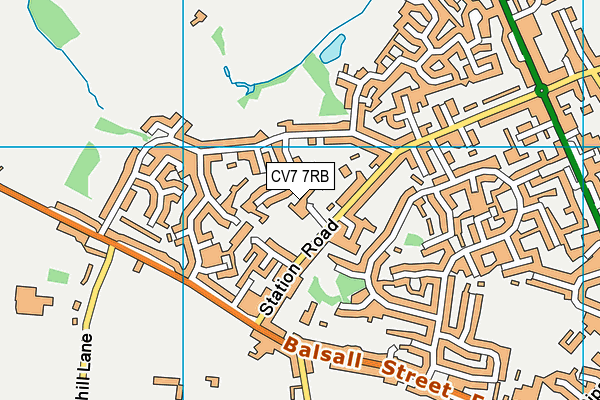 CV7 7RB map - OS VectorMap District (Ordnance Survey)