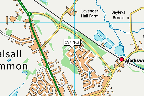 CV7 7RG map - OS VectorMap District (Ordnance Survey)