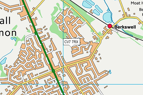 CV7 7RX map - OS VectorMap District (Ordnance Survey)