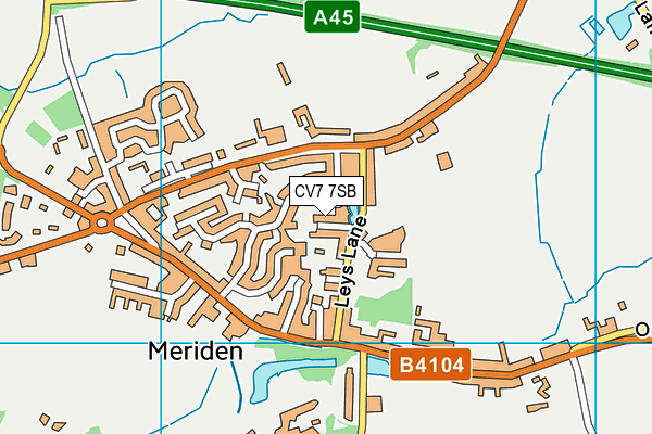 CV7 7SB map - OS VectorMap District (Ordnance Survey)