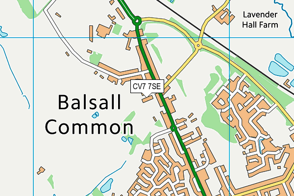 CV7 7SE map - OS VectorMap District (Ordnance Survey)