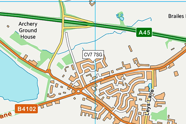 CV7 7SG map - OS VectorMap District (Ordnance Survey)