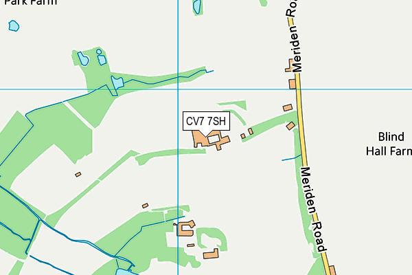 CV7 7SH map - OS VectorMap District (Ordnance Survey)