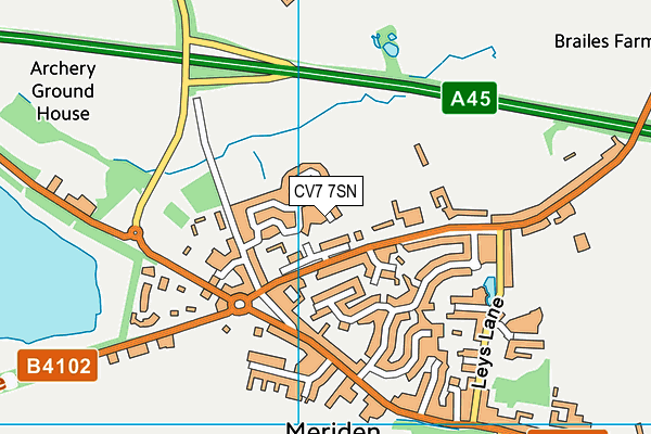 CV7 7SN map - OS VectorMap District (Ordnance Survey)