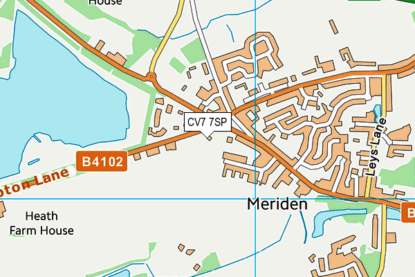 Meriden Sports Park map (CV7 7SP) - OS VectorMap District (Ordnance Survey)
