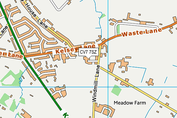 CV7 7SZ map - OS VectorMap District (Ordnance Survey)