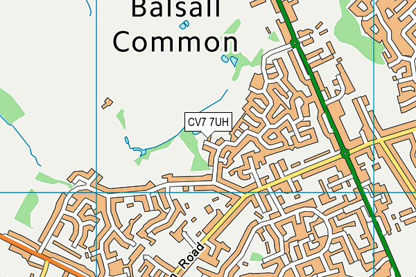 CV7 7UH map - OS VectorMap District (Ordnance Survey)