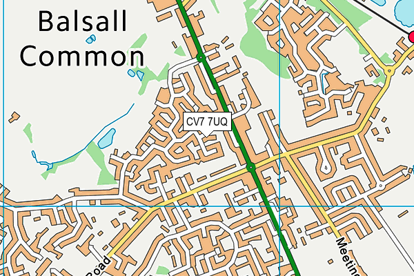 CV7 7UQ map - OS VectorMap District (Ordnance Survey)