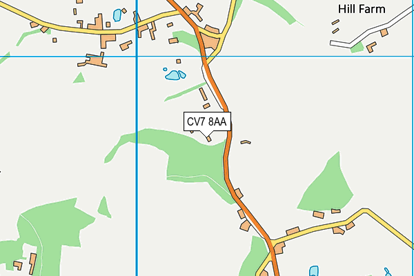 Corley Cricket Club map (CV7 8AA) - OS VectorMap District (Ordnance Survey)