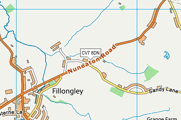 CV7 8DN map - OS VectorMap District (Ordnance Survey)