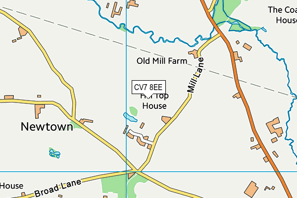 CV7 8EE map - OS VectorMap District (Ordnance Survey)