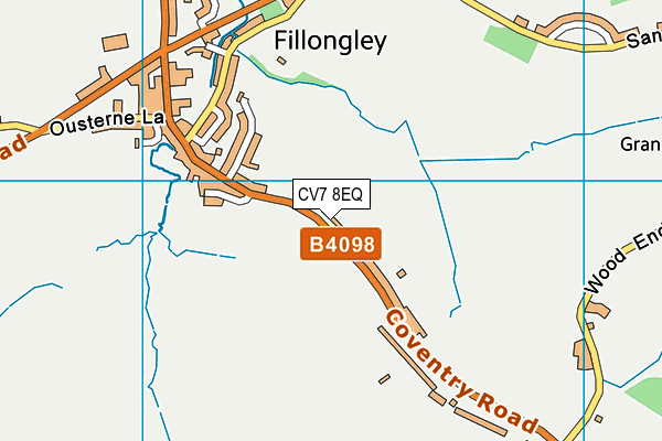 CV7 8EQ map - OS VectorMap District (Ordnance Survey)