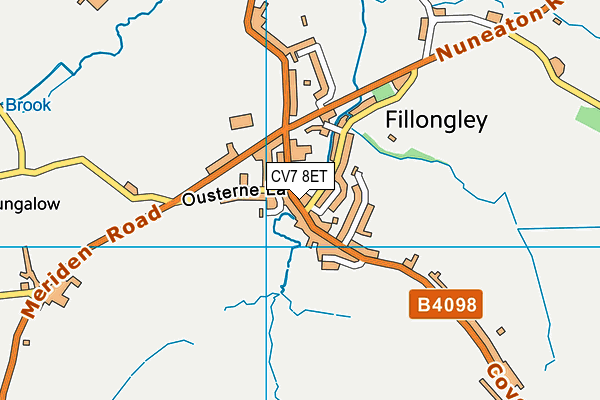 Bournebrook CofE Primary School map (CV7 8ET) - OS VectorMap District (Ordnance Survey)