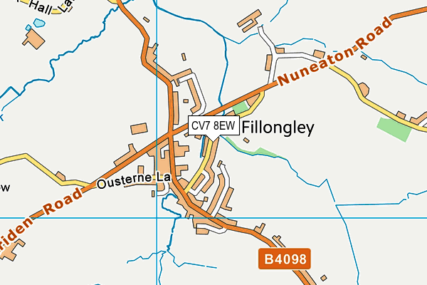 Fillongley Recreation Ground map (CV7 8EW) - OS VectorMap District (Ordnance Survey)