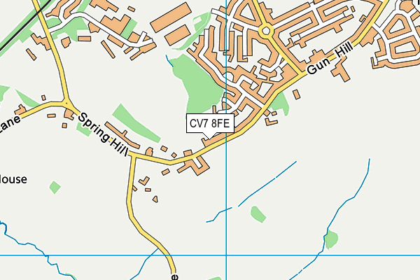 CV7 8FE map - OS VectorMap District (Ordnance Survey)