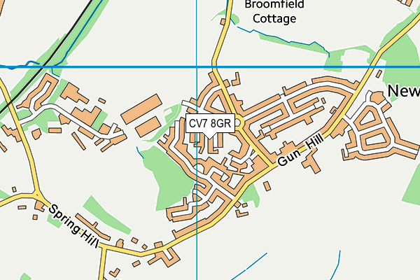 CV7 8GR map - OS VectorMap District (Ordnance Survey)