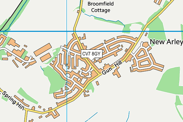 CV7 8GY map - OS VectorMap District (Ordnance Survey)