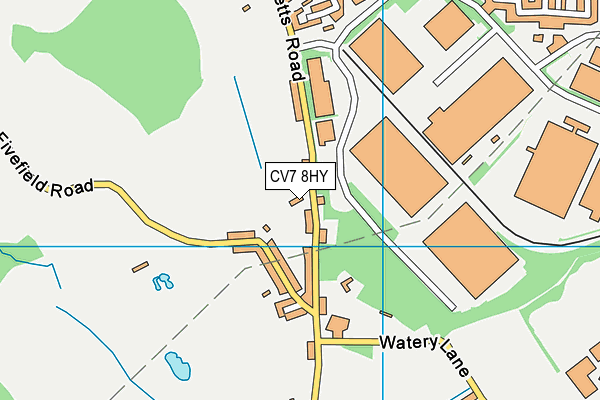 CV7 8HY map - OS VectorMap District (Ordnance Survey)
