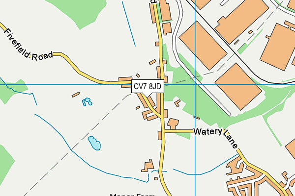 CV7 8JD map - OS VectorMap District (Ordnance Survey)