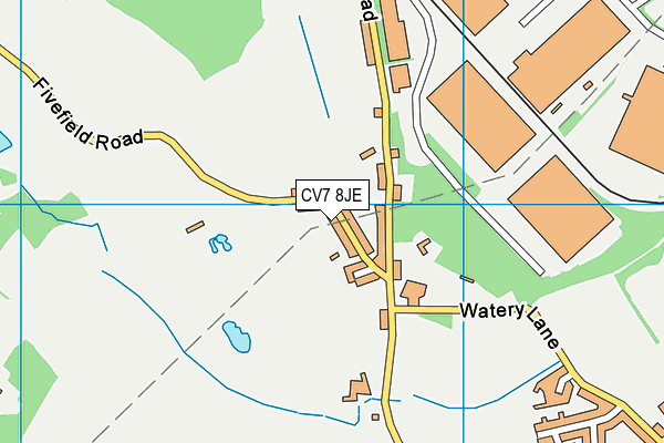 CV7 8JE map - OS VectorMap District (Ordnance Survey)