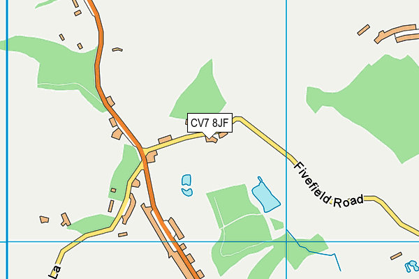 CV7 8JF map - OS VectorMap District (Ordnance Survey)