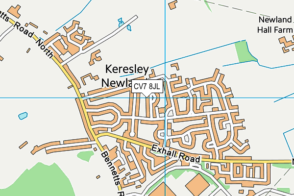 CV7 8JL map - OS VectorMap District (Ordnance Survey)