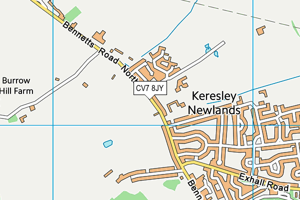 CV7 8JY map - OS VectorMap District (Ordnance Survey)