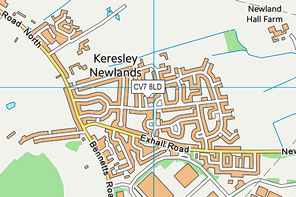 CV7 8LD map - OS VectorMap District (Ordnance Survey)