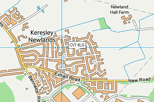 CV7 8LG map - OS VectorMap District (Ordnance Survey)