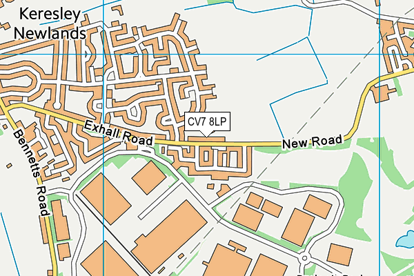 CV7 8LP map - OS VectorMap District (Ordnance Survey)